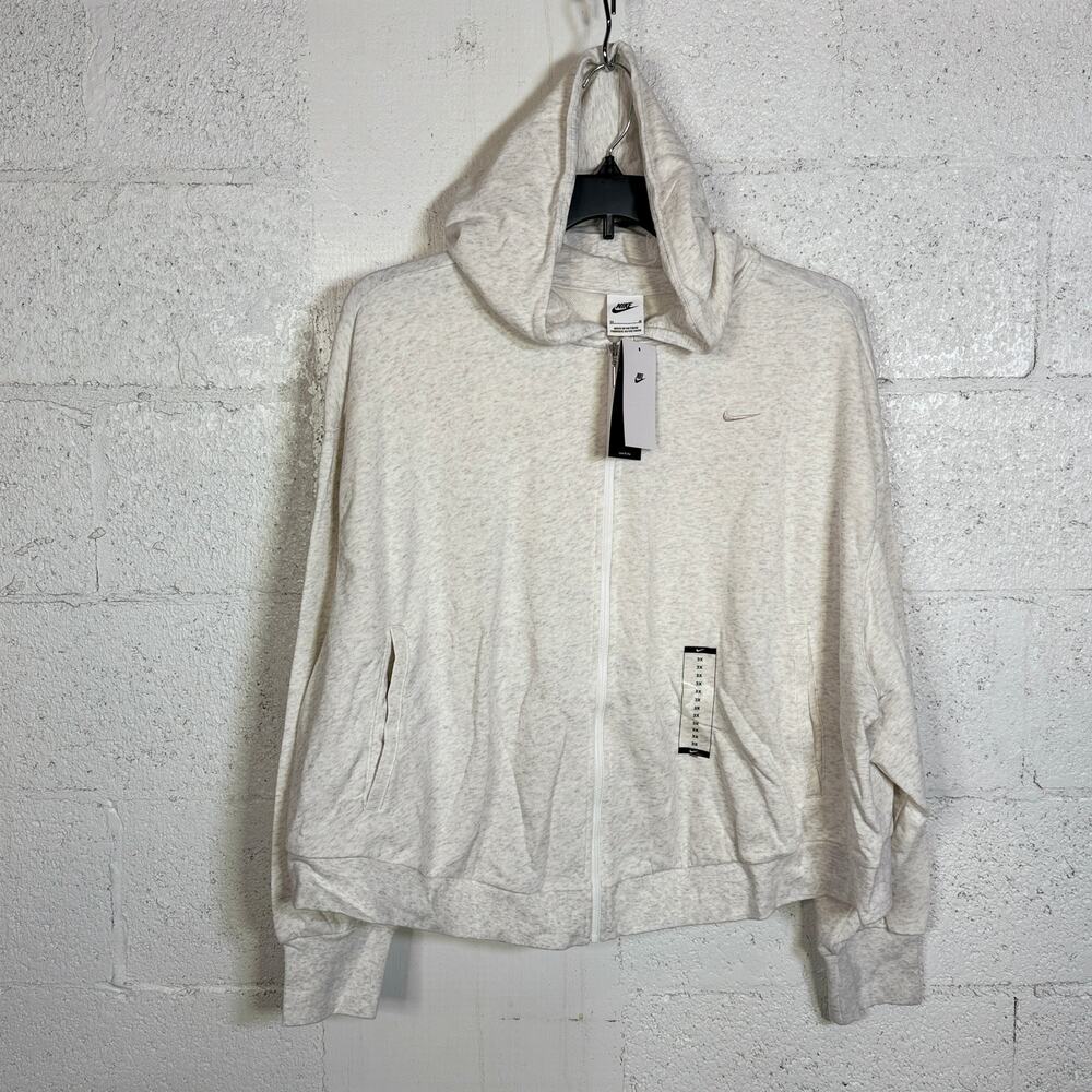 Nike Plus Size Chill Terry Full-Zip French Terry Hoodie, birch heather 3X